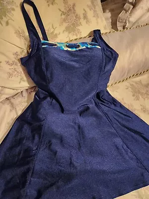 Lovely Woman's Magisculpt Blue Skirt Dress Swimsuit NICE Size 12 • £38.56