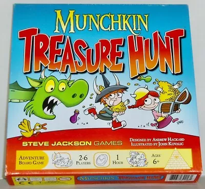 MUNCHKIN TREASURE HUNT 2014 First Edition Steve Jackson Board Game 100% Complete • $19