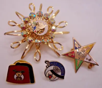 Masonic Pins Rainbow 25 Year Eastern Star Shriners ? • $10