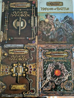 Dungeons & Dragons Books Lot: Monster Manual Player's Handbook Heroes Of Battle • $60