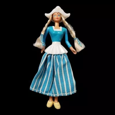 Mattel Mini Dutch Barbie Doll Blue & White Dress 1995  Aprox. 5   • $9.95