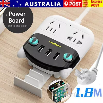 2 Way Power Board Outlets Charging Charger 3 USB Ports Socket Surge Protector AU • $14.99