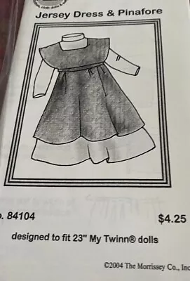 My Twinn Doll Clothes Pattern 23  Morrissey Jersey Dress Pinafore • $15.80