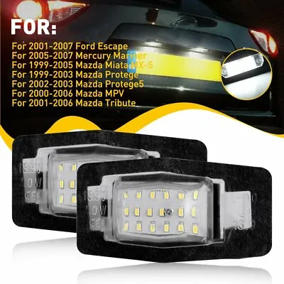 2 PCS LED License Plate Light For 1999-2003 Mazda Protege Miata MX-5 Accessories • $13.79