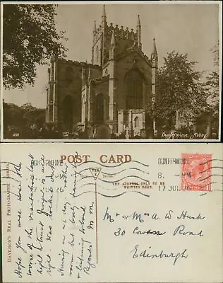 Dunfermline Abbey 1158 GB 1926 Cancel Davidsons Real Photo RP • £6.10