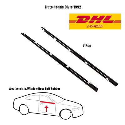 Weatherstrip Window Trim Seal Fits For Honda Civic 1992-95 Hatchback Outer LH+RH • $122