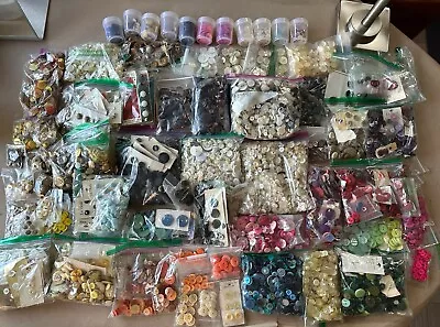 12.8 Lb Huge Lot Of Vintage Buttons - Large Variety Metal Plastic Wood • $19.99