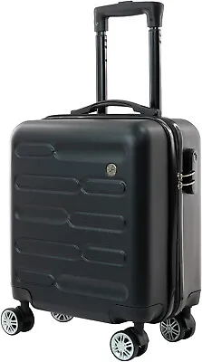 Lightweight 4 Wheel Hard Shell Suitcase Luggage Under Seat Cabin Bag 45x36x20cm • £24.95