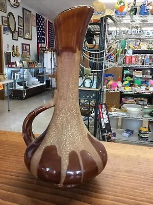 Vintage Mid Century Royal Haeger Vase Pitcher Brown Drip Glaze 12” • $28.50