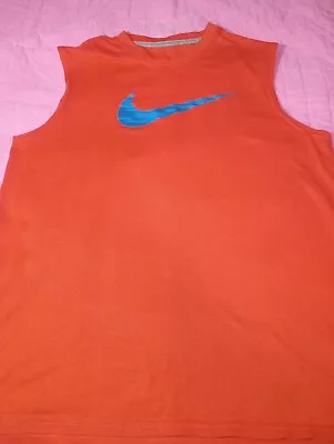 Nike Men's Dri Fit Sleeveless T Shirt Size XL Orange • $9.99