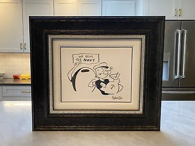 Michael Godard POPEYE  We Olive The Navy  Single Brush Stroke Acrylic Painting • $1950