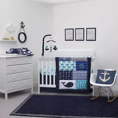 Set Sail Nautical 8 Piece Nursery Crib Bedding Set By Nautica Kids • $244.99