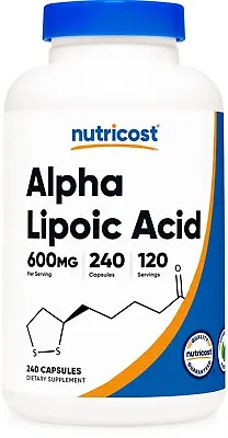 Nutricost Alpha Lipoic Acid - 600mg Per Serving - 240 Capsules • $24.98