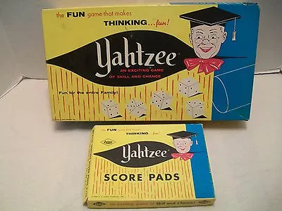 Yahtzee An Exciting Game Of Skill & Chance #950 Lowe With Bonus Score Pad 1961! • $16.89