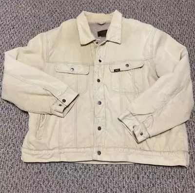 Lee Men's Corduroy Jacket Trucker Sherpa Lined Sz XXL Jk4 • $72.99