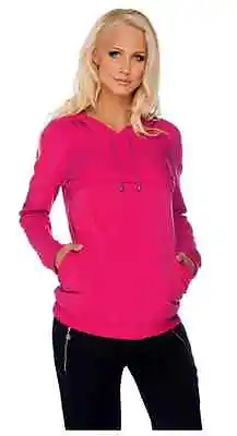Ladies Pink/Blue Maternity Breastfeeding Hoodie Jumper Tracksuit Top Size L14/16 • £22.99
