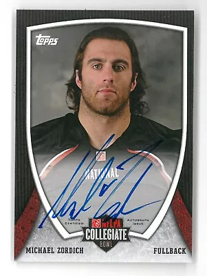 2013 Bowman Collegiate Bowl MICHAEL ZORDICH #20 ~ Auto • $9