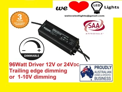 $185 • Buy Triac Trailing Edge 1-10V Dimmable 12V 24V LED Driver 100Watt LED Strip Lighting
