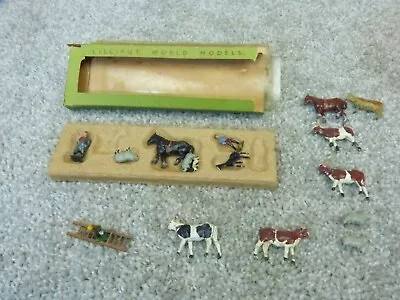 Vintage Britian Lilliput World Models Farmer & Animals Two Boxes • $45
