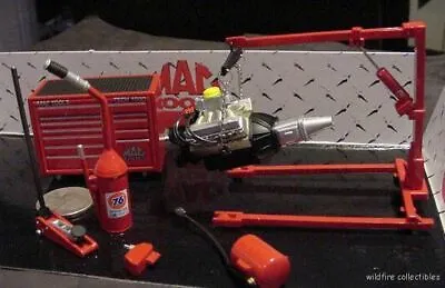 DIECAST DIORAMA MAC TOOL BOX ENGINE STAND KIT CAR JACK 1:24 '02 Caliber Nascar • $69.99