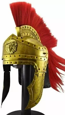 $160 • Buy Medieval Roman Imperial Guard Praetorian Helmet With Red Plume Costume
