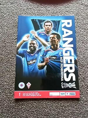 £1.50 • Buy Rangers V Fiorentina UEFA Cup Semi Final Home Programme 2008 Mint Condition