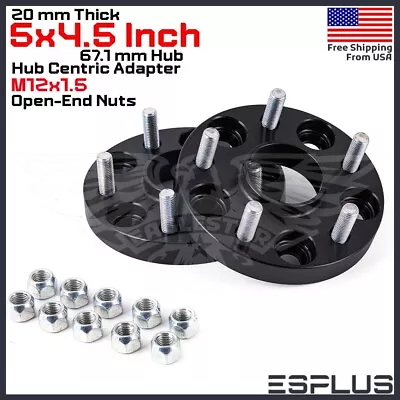 2pc 20mm HUB CENTRIC WHEEL SPACER 5X4.5” CB 67.1mm 12x1.5 FIT Hyundai Mazda Etc. • $49.99