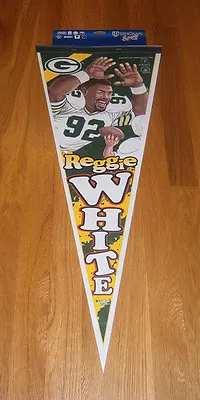 1990's PACKERS Reggie White Caricature Pennant Green Bay HOFer MINT • $11.96