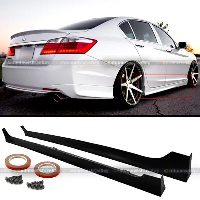 $118.99 • Buy For 13-17 Honda Accord 4Dr JDM MD Style Unpainted Side Skirts Splitter Extension