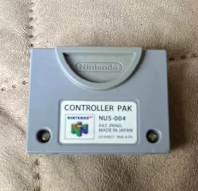 N64 Controller Pak NUS-004 OEM Official Nintendo 64 Memory Card - Tested & Works • $12.99