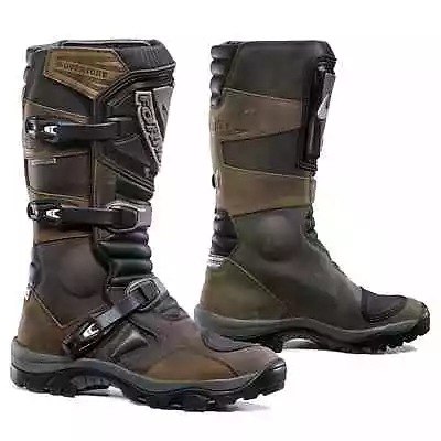 Motorcycle Boots | Forma Adventure Brown Waterproof Adv Touring Dual Road Riding • $299