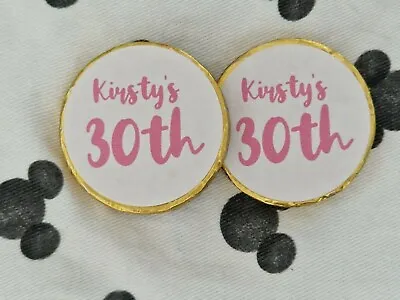 £44.99 • Buy Personalised Chocolate Coins Birthday Party Favour Gift 30th 40th 50th 60th 70th