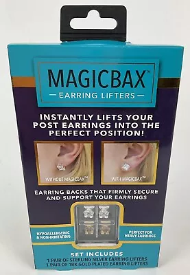 MagicBax Earring Lifters Instant Earring Lift Back Hypoallergenic New In Box • $9.25