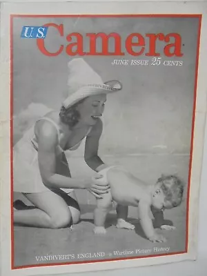 June 1942  U.S. CAMERA MAGAZINE - NICE PHOTOS ARTICLES & ADS - 25 Cent Cover • $22