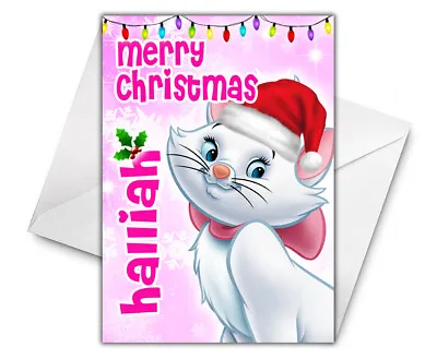 £2.99 • Buy Marie Aristocats Personalised Christmas Card - Disney Aristocats Christmas Card