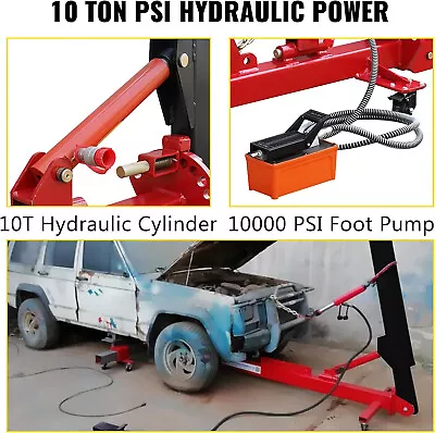 Auto Body Frame Straightener 10 Ton PSI Air Pump Frame Puller With Clamps • $869.99