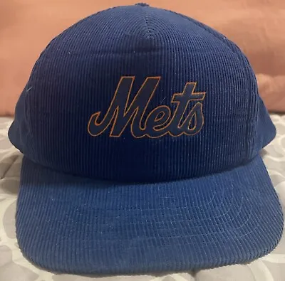 New York Mets Hat MLB Vintage Corduroy  Snapback Cap Gatorade Script • $15.99