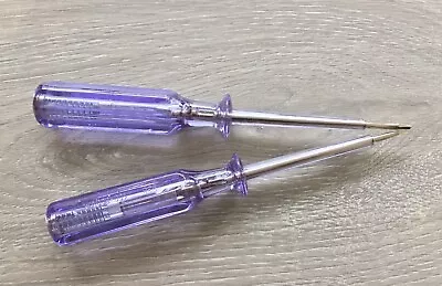 £3.14 • Buy New 2 X Electrical Tester Screwdriver Flat Head Test Probe Voltage Detector UK