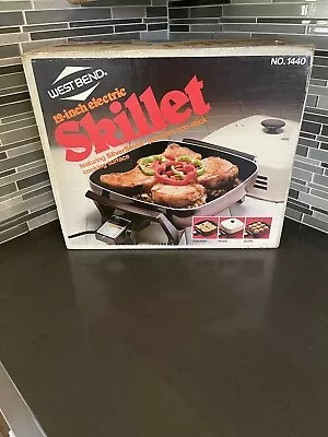 NEW Unused VINTAGE WEST BEND 12  ELECTRIC SKILLET Non-Stick Surface #1440 • $120