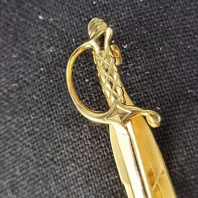 Vintage Sword Tie Bar Clip Signed Patent • $14.95