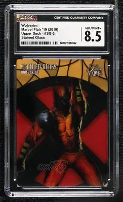 2019 Flair Marvel Stained Glass Wolverine #SG-3 CGC 8.5 2f4 • $53.14