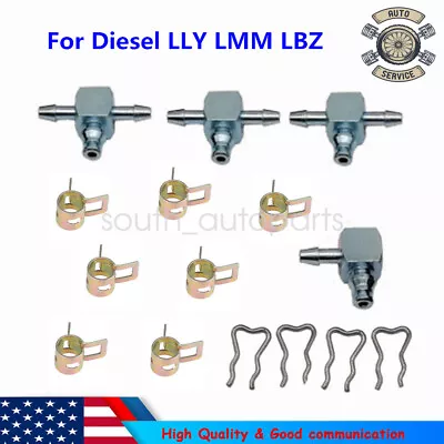 Diesel Injector Fuel Return Line Overflow Metal Connectors Mercedes Dodge 4Cyl • $15.28