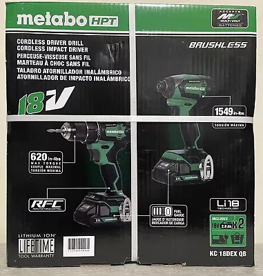 Metabo 18V MultiVolt Hammer Drill And Impact Driver Combo Kit KC18DEXQB NEW • $127