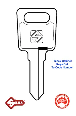 PLANEX Tambour & Cabinet Keys -Key Cut To Code Number-FREE POST! • £8.99