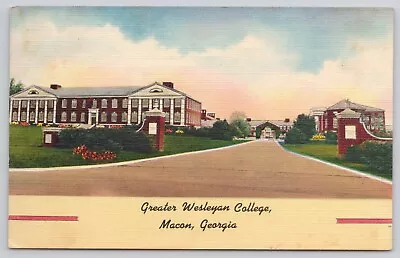 Postcard Greater Wesleyan College Macon Georgia • $5.09