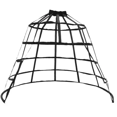 Ladies Cage Pannier Hoop Skirt Victorian Bustle Petticoat (5 Hoops) Black • $38.07