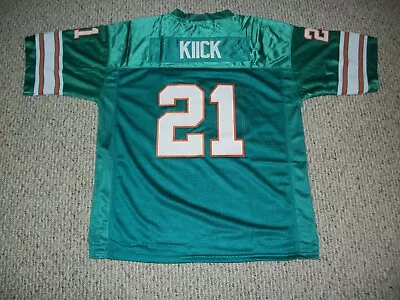 Unsigned KIICK Custom Miami White Sewn New Football Jersey Sze S-3XL Both Colors • $36.20