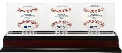 New York Yankees Mahogany 3-Baseball Display Case • $71.99