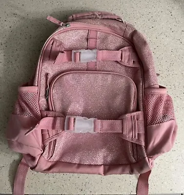 Pottery Barn Kids Mackenzie Pink Sparkle Glitter Backpack School Book Bag Pocket • $14.99