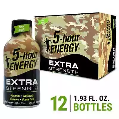 5 Hour Energy Shot Extra Strength SOUR APPLE 12/Count - FREE SHIPPING!!! • $32